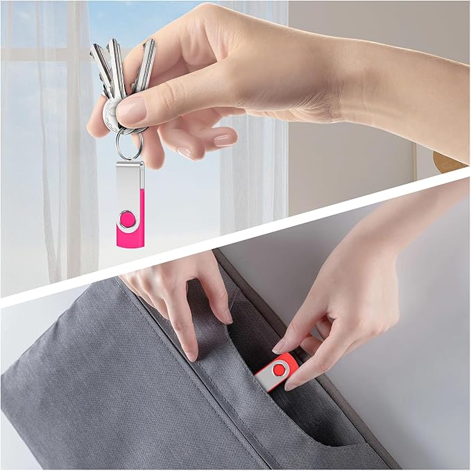 AreTop 32GB Flash Drive, Pack of 10 USB Drive, Portable Keychain Lanyard Thumb Drive for Date Storage, Jump Drive Colorful Multipack, USB2.0 USB Flash Drive 10 Pack(10 Pack 32GB, Mix-Colors)