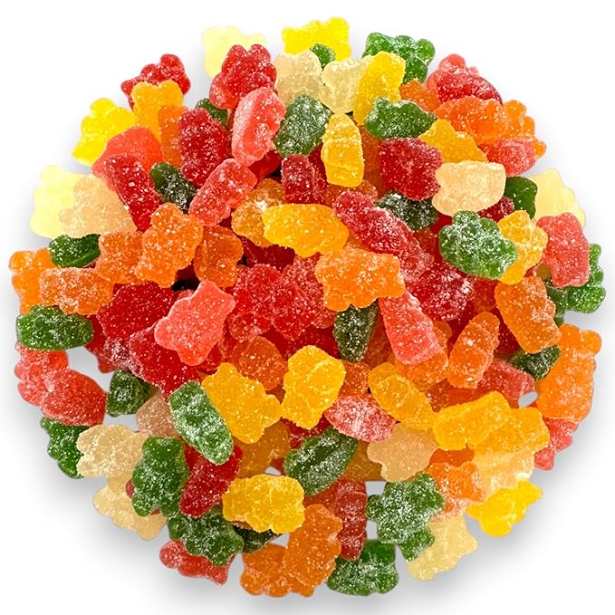 Irresistibly Delicious Sour Gummy Bears -1.5 lbs Lusciously Flavorful Soft & Chewy Sour Candy Snack, Fruity Flavor Assortment-Great for Kids and Adults of All Ages(24 oz)