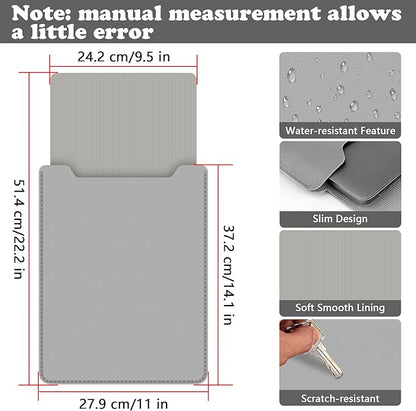 BVYA 15-16" Laptop Sleeve, PU Leather Laptop Case Compatible with MacBook Pro 16 2019-2021 M1 Pro M1 Max (A2485 A2141), Case Compatible with MacBook Pro 15 2010-2019 (A1990 A1707 A1398)