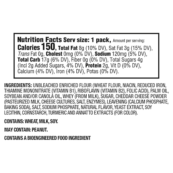 RITZ Bits Cheese Sandwich Crackers, Bulk Lunch Snacks, 48 Snack Packs (4 Boxes)