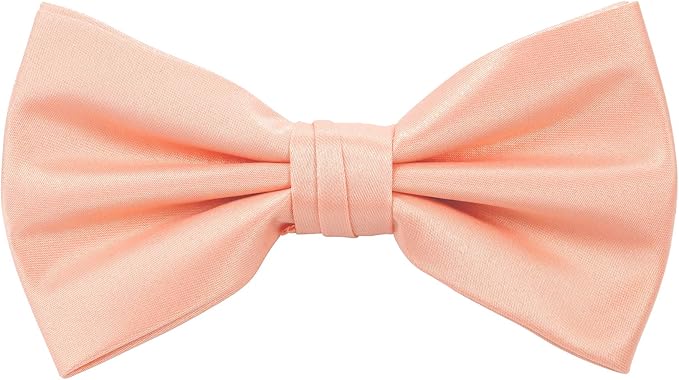 TIE G 5pcs Tie Set in WHITE OR BLACK GIFT BOX: Solid Color Necktie, Satin Bow Tie, Pocket Square, Lapel, Cuff Links