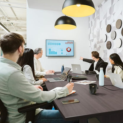 Bush Business Furniture 72-inch Office Conference Table with Wood Base, Boardroom Meeting Space for 6 Users, Storm Gray