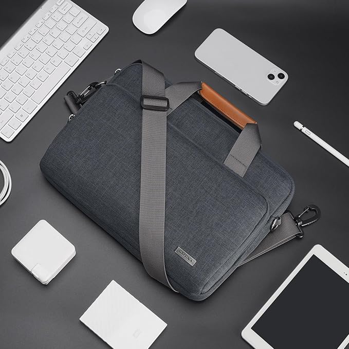 KIZUNA Laptop Bag Case 15-16 Inch Computer Shoulder Sleeve for MacBook Pro 16 M4/16 Lenovo IdeaPad Flex 5i/IdeaPad Pro 5 Gen 9/Yoga Pro 9i/Slim 5i Gen 8/HP ENVY/16.3" XPS 16/Dell 16 Plus/ASUS,Grey
