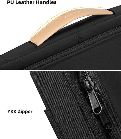 15.6 Inch Laptop Bag S114, Anti-Theft Business Commuter Bag, Durable Nylon Laptop Case with Multi Pockets & leeve with Handle, Anti-collision protection, Black
