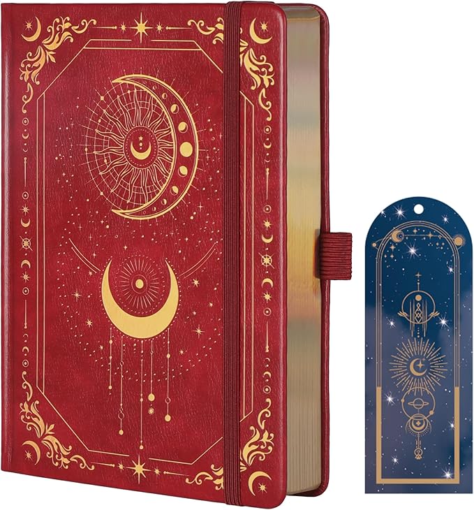 TIEFOSSI Lined Journal for Women Men, Vintage Notebooks with Bookmarks, Hardcover A5 College Ruled Notebook 316 Numbered Pages for Writing, Daily Journal for Work School, Note Taking