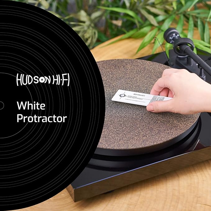 Hudson Hi-Fi Turntable Phonograph LP Phono Cartridge Stylus Alignment Protractor Tool–High Contrast (VTA Sold Separately)