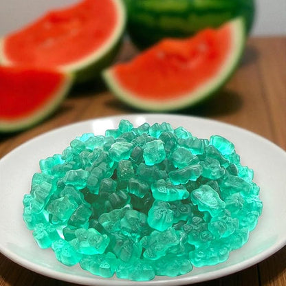 Irresistibly Delicious Light Blue Watermelon Gummy Bears - 1.5 lbs of Fruity Bliss-Soft, Chewy, and Bursting with Tangy Delight-Great for Kids and Adults of All Ages(24 oz)