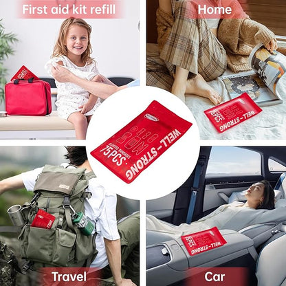 Refill First Aid Kit with 75PCS Assorted Bandages - Emergency Bandage Replenish Pack for Home, Car, Camping, Cuts & Scrapes Care