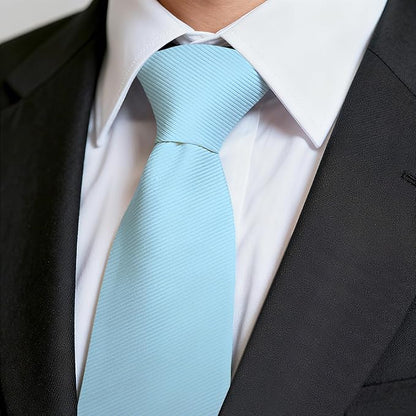 Fineknot Black Ties for Men, Formal Neckties for Men, Solid Color Mens Ties for Business, Wedding, Party, Mens Neck Tie