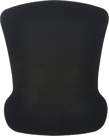 Amazon Basics Irregular Ergonomic Gel Computer Mouse Pad with Wrist Rest for Pain Relief, 10.1L x 8.1W inches, Black