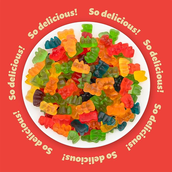Bears Gummy Candy | 2 Pound Bag | Assorted Fruit Flavored Bulk Gummi Bears for Parties, Candy Buffets, Dessert Decorating, Kids' Party Favors and Goody Bags