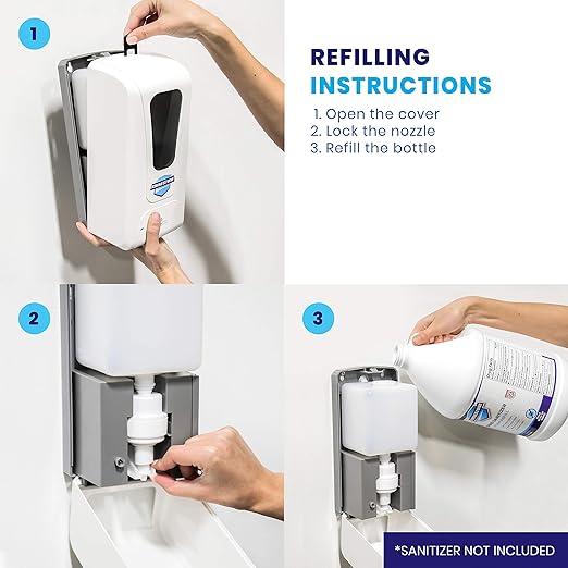 Rhinestone Automatic Soap and Hand Sanitizer Foaming Dispenser, Touchless Motion Sensor, 1000ml 33.8 oz. Wall Mounted Dispenser