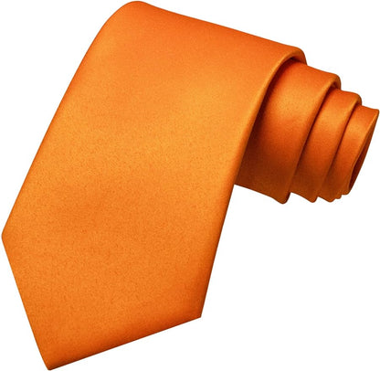 JEMYGINS Solid Color Tie Mens Necktie for Business and Wedding