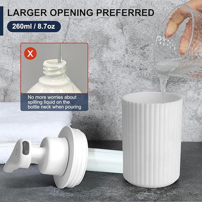 Automatic Soap Dispenser Liquid Touchless: 9oz White Plastic - Rechargeable Electric Smart 3 Level Adjustable Auto Hand Soap Dispenser - Dish Bathroom Kitchen