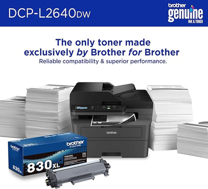 Brother DCP-L2640DW Wireless Compact Monochrome Multi-Function Laser Printer with Copy and Scan, Duplex, Mobile, Black & White | Includes Refresh Subscription Trial(1), Works with Alexa