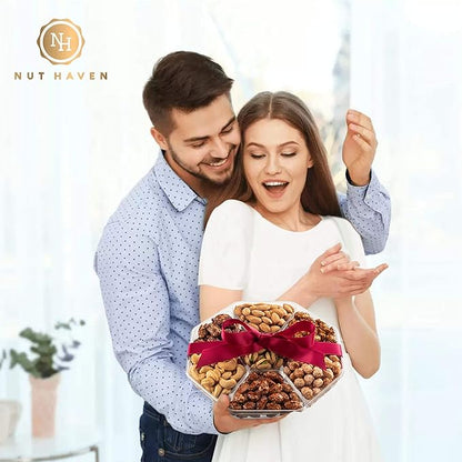 Nuts Gift Basket - Extra Large Assortment of Sweet & Roasted Salted Gourmet Nuts - Assorted Food Gift Box for Birthday, Family, Sympathy, Men & Women.