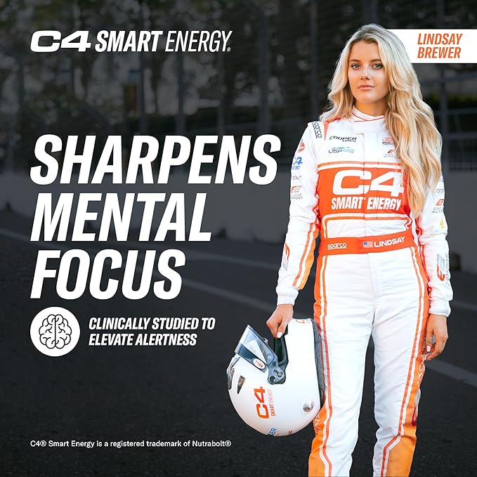 Cellucor C4 Smart Energy Drink - Sugar Free Performance Fuel & Nootropic Brain Booster, Coffee Substitute or Alternative | Black Cherry 12 Oz - 12 Pack
