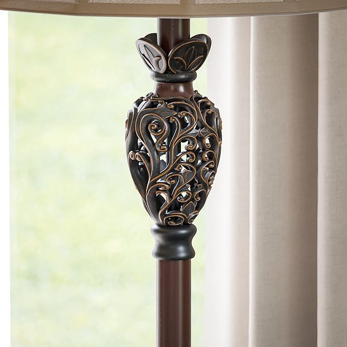 Kenroy Home 20182GR Iron Lace Buffet Lamp with Golden Ruby Finish, Classic Style, 32" Height, 11" Width, 11" Depth