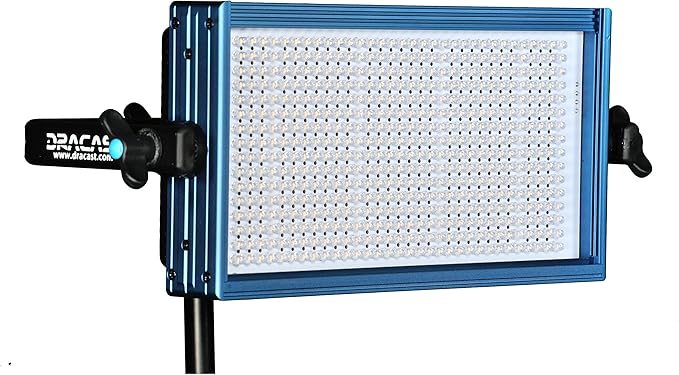 Dracast Pro Series LED1000 Bi-Color LED 2 Light Kit with V-Mount Battery Plates and Light Stands