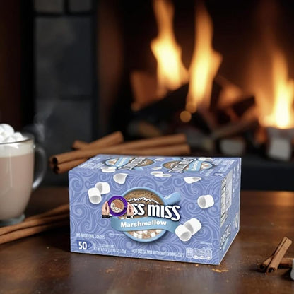 Hot Cocoa Mix with Marshmallows, Rich & Creamy Instant Chocolate Drink, Single-Serve Packets (50 Count) – Perfect Winter Beverage for Family, Kids & Parties