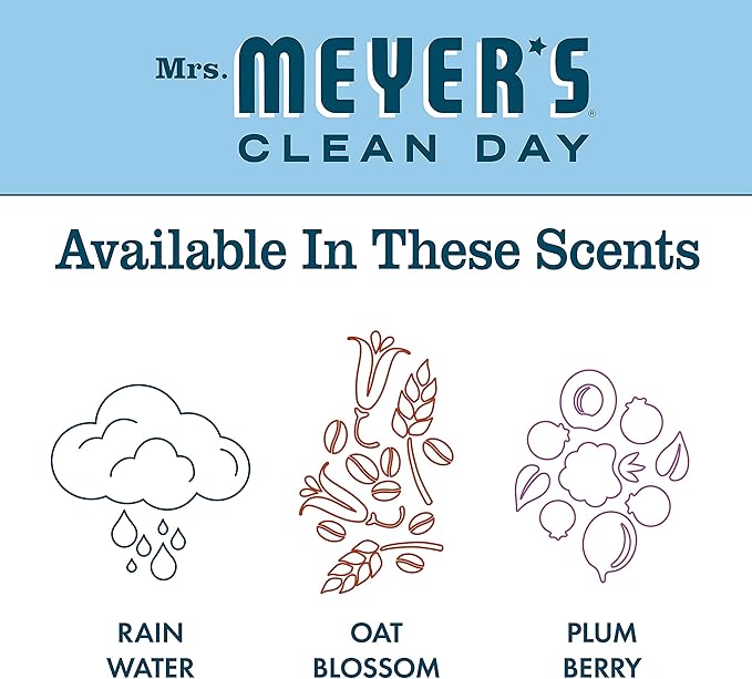 Mrs. MEYER'S CLEAN DAY New Spring Scent Variety Pack (Rain Water + Oat Blossom + Plum Berry)
