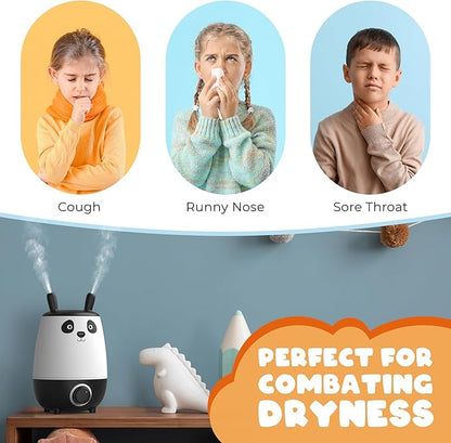 Everlasting Comfort 2.5L Kids Humidifiers for Bedroom - Easy to Clean 24HR Runtime No-Filter Quiet Kids & Baby Humidifier for Nursery, Home, Plants, Allergies, Dry Skin, Congestion, Indoor
