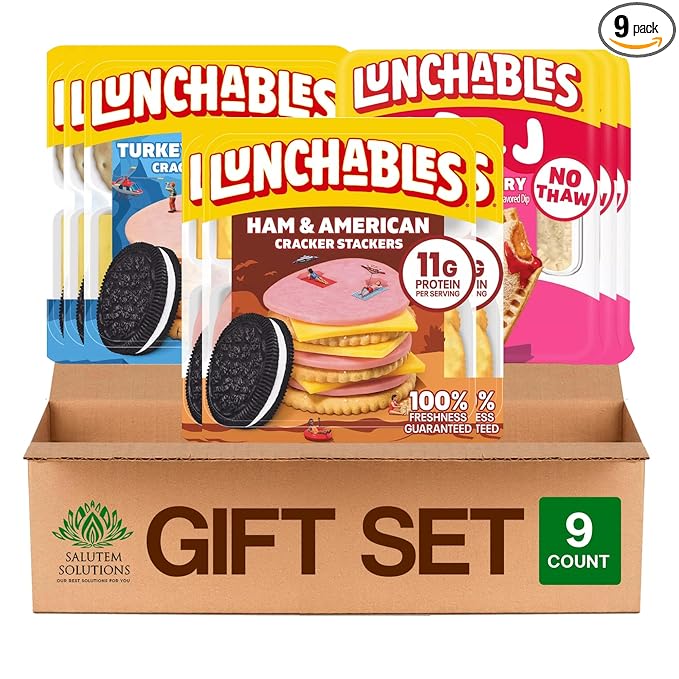 Salutem Vita – Turkey & American Cheese Snack Pack 3.2oz, Gift Set – Pack of 9