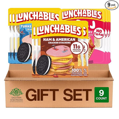 Salutem Vita – Turkey & American Cheese Snack Pack 3.2oz, Gift Set – Pack of 9