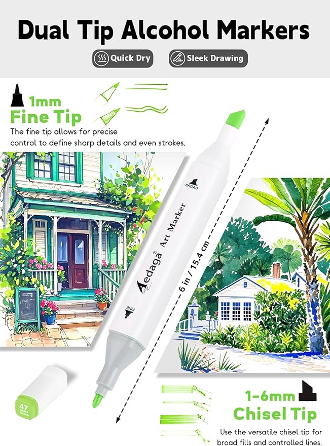 280 Colors Alcohol Markers with Free App, Dual Tip Art Markers with Kickstand Case for Artists Adults,Alcohol Based Marker for Coloring Painting Sketching and Drawing, Great Gift