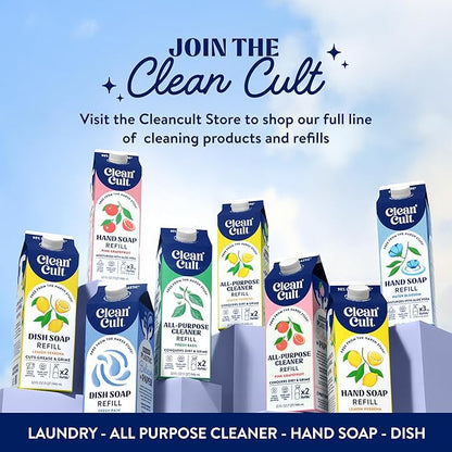 Cleancult Liquid Hand Soap Refill - Wild Lavender - Moisturizes Dry & Sensitive Skin - Made with Aloe Vera & Lavender Essential Oils - Eco Friendly - Paper-Based Packaging - 32 oz/1 Pack