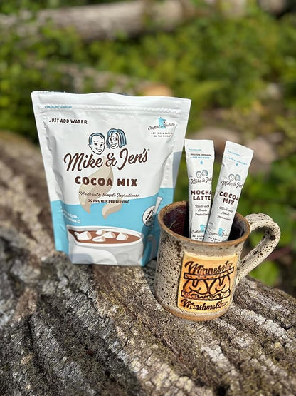 Mike & Jen's Hot Cocoa Mix Single Serve Sticks. 5 Simple Ingredients. 12 Servings