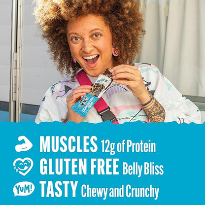 Lenny & Larry's Cookie-fied Protein Bar – Chocolate Almond Sea Salt Vegan Protein Bars 9x45g – Healthy Snacks with 12g Plant Protein & 5g Fiber – Gluten free Power Bar, Keto Friendly, Non-GMO & Vegan