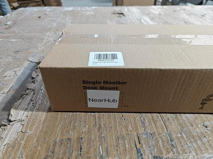 NearHub Single Monitor Mount,Each13-32 ” Up to 22 lbs Computer Screen,180° Swivel, Tilt +90° to -45°, 360°Rotation,Full Motion Adjust with C Clamp and Grommet Base,VESA Mount 75mmX75mm,100mmX100mm