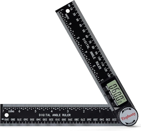 Digital Angle Finder Protractor, 3rd Generation Quick Display Angle Gauge Ruler, 7-Inch (200mm) Professional Measuring Tool for Woodworking, Carpentry, and Construction(plastic）