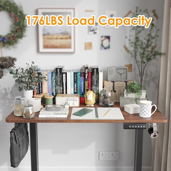 STARY Electric Standing Desk Adjustable Height Sit Stand Home Office Desk with Splice Board