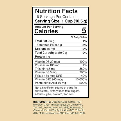 Decaf Genius Keto Coffee Pods with MCT Oil, Turmeric, and B Vitamins by VitaCup for Focus in Recyclable Single Serve Pod Compatible with K-Cup Brewers Including Keurig 2.0, 32 CT