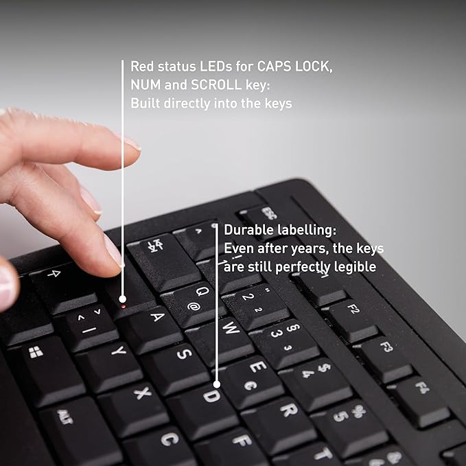 Cherry Stream Keyboard - Wired USB Keyboard - SX Scissors Mechanism - GS Approval - QWERTY – White