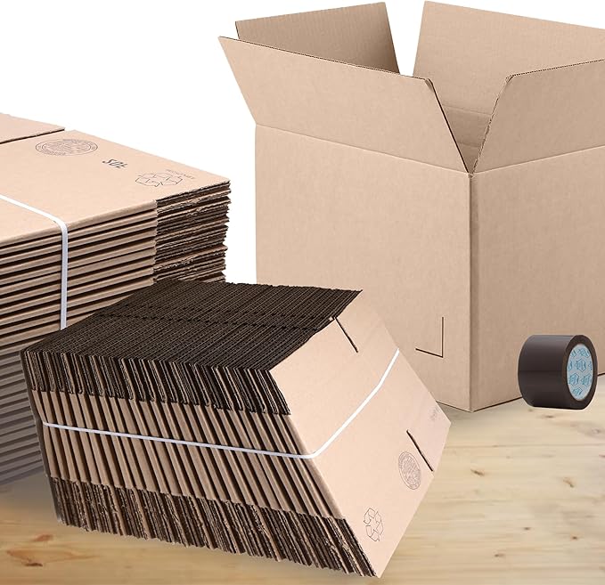 The Boxery 24"x18"x18" Brown/Kraft Corrugated Cardboard Shipping Boxes 15-Pack | Mailing, Packing, Moving & Storage for Business/Home – Durable - Eco-Friendly, Recyclable - Made in the USA
