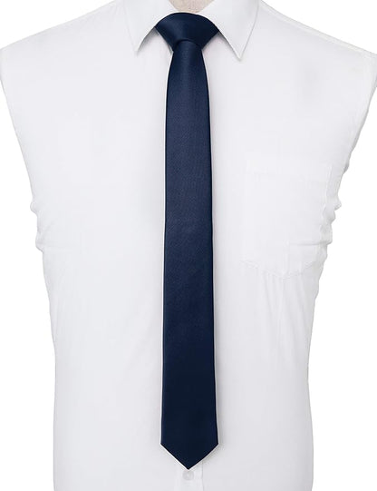 RBOCOTT 2.4" Solid Color Skinny Tie for Men Slim Necktie(6cm)