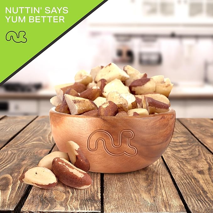 NUT CRAVINGS - Roasted & Salted Broken Brazil Nuts - No Shell, (16oz - 1 LB) Bulk Nuts Packed Fresh in Resealable Bag - Healthy Protein Food Snack, Food Assortments