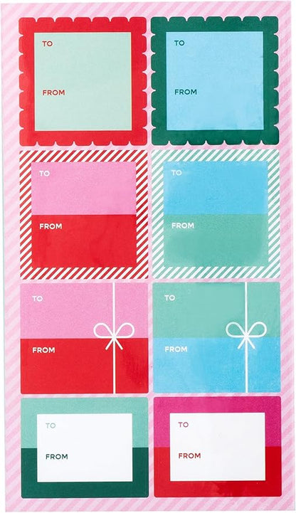 Post-it Jingle Sticky Notes & Label Sheets, Christmas Hostess Present, Assorted Sizes, 2 Holiday Themed Cute Sticky Note Pads and 3 Gift Label Sheets