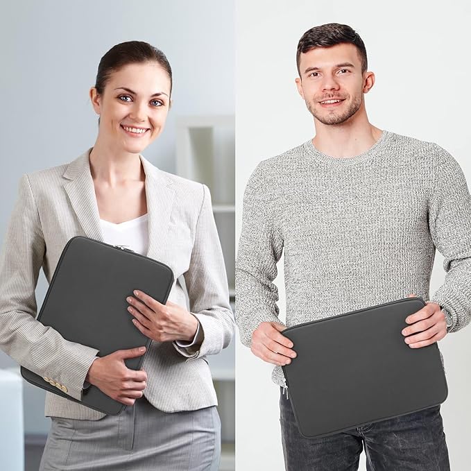 RAINYEAR 16 Inch Laptop Sleeve Protective Soft Case Padded Zipper Cover Bag Specially Compatible with 16" MacBook Pro M1 M2 M3 M4 Pro/Max A2141 A2485 A2780 A2991 A3403 A3186 (Gray)