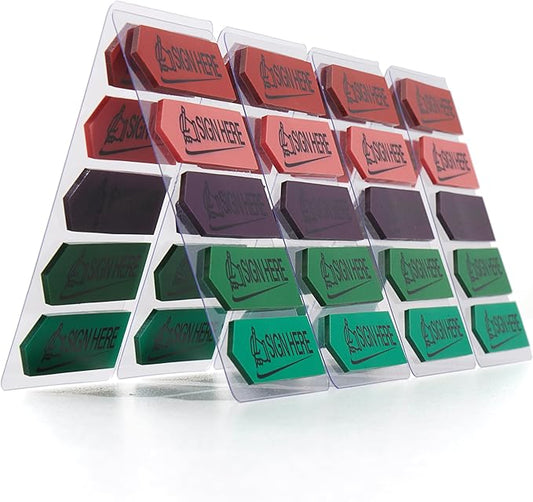 800 Sheets Sign Here Index Marker, Assorted Colors Sign Here Tabs Sign Post Here Index, Flags Vital Signs Sticky Notes for documents notebooks Contracts, Books,Files or Notary Supplies