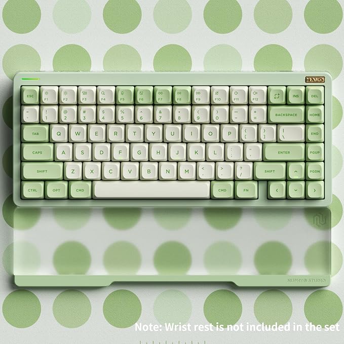 nuphy Halo75 V2 Mechancial Gaming Kyeboard,75% Wireless Hot Swappable Bluetooth Keyboard,83 Kyes RGB Backlit Keyboard,Support Bluetooth/2.4GHz/USB-C (Green, Lemon (55gf))