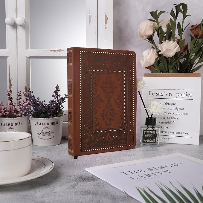 TIEFOSSI Dot Journals for Women Men, Dot Journals for Writing Women, 160gsm Thick Paper, 190 Numbered Pages, for Planner Organization
