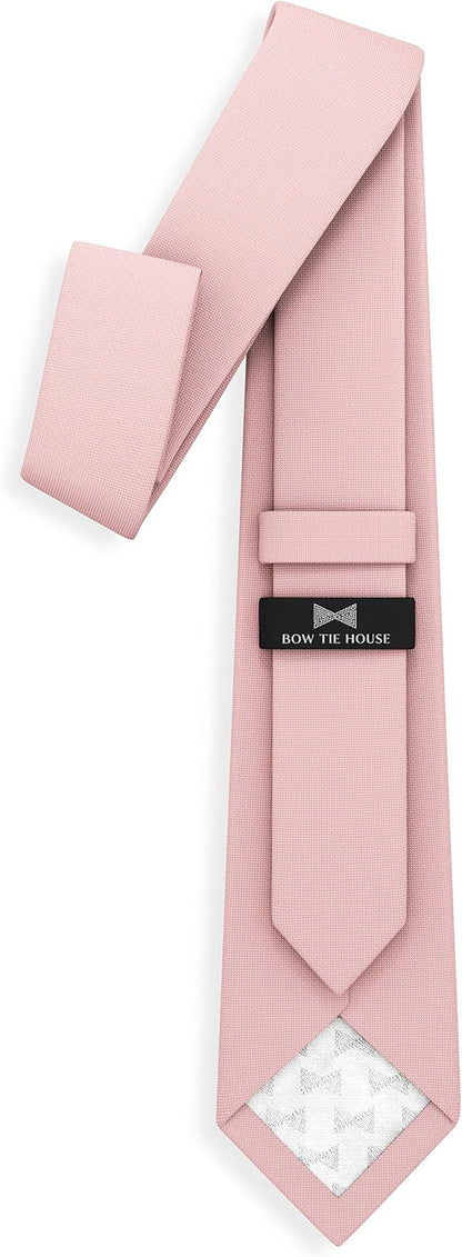 Men's Oxford Matt Neckties Solid Color for Adults Tuxedo Classic Design, by Bow Tie Hosue