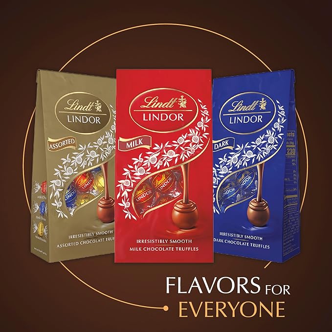 Lindt LINDOR 60% Dark Chocolate Truffles, Dark Chocolate Candy with Smooth, Melting Truffle Center, 25.4 oz., 60 Count