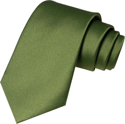 JEMYGINS Solid Color Tie Mens Necktie for Business and Wedding