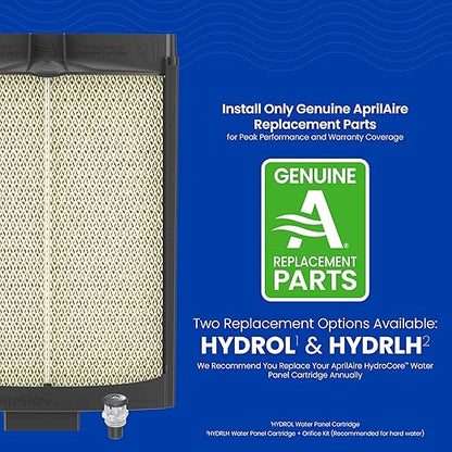 AprilAire 620MKZ Whole-House, Large Bypass Evaporative Humidifier – 18 Gallons Per Day, Water Saving with Manual Control and Installation Kit for up to 5,300 Sq. Ft.