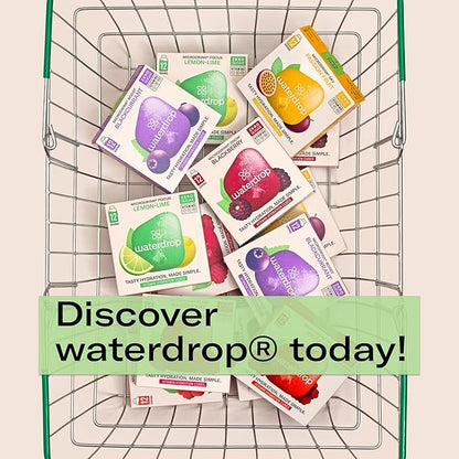 Waterdrop Hydration Cubes With Vitamin C, B Vitamins and Electrolytes, 4 Flavor Electrolyte Variety Pack, Flavored Water Enhancer Cubes for Still & Sparkling Water, Low Calorie, Sugar Free, 48 Count